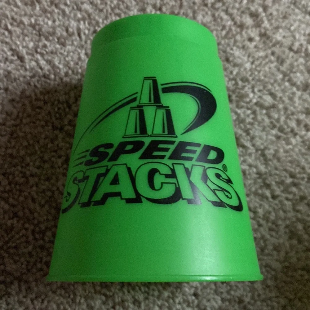 Speed stacks cup stacking set, 12 cups with cup stem holder kids skill game
